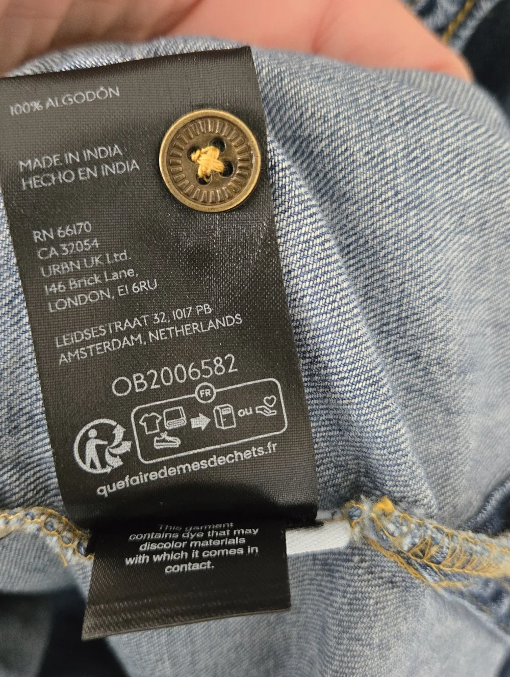 Pilcro Denim Button-Up Shirt with Frilly Prairie Collar Women's L - Picture 11 of 12